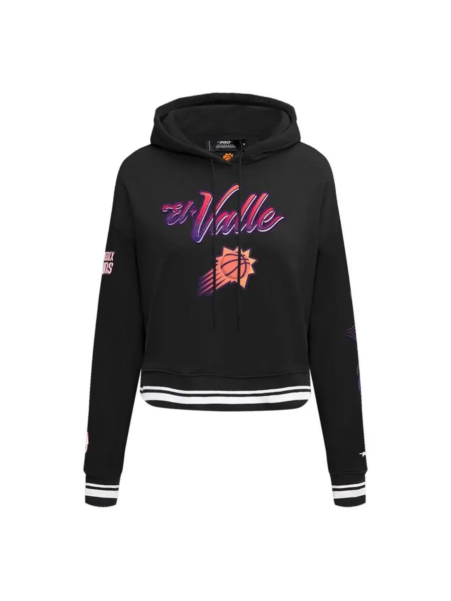 Pro Standard Женская черная укороченная толстовка Phoenix Suns 2023/24 City Edition — изображение 2 из 4, черный