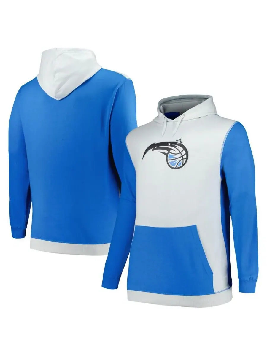 Fanatics Мужская толстовка с капюшоном Orlando Magic большого размера, сине-серебристая, Primary — изображение 1 из 3