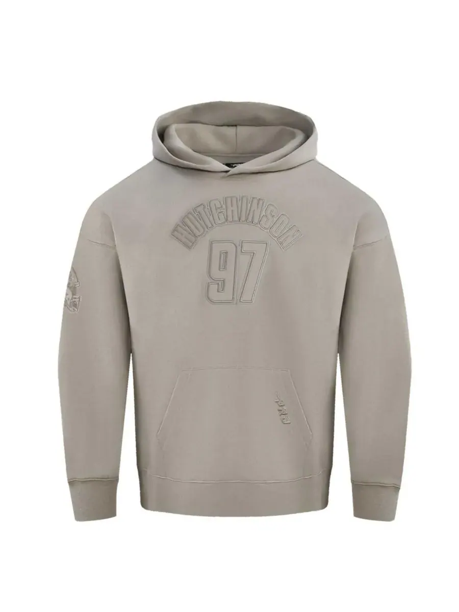 Мужская толстовка с капюшоном Aidan Hutchinson Tan Detroit Lions Player Name Number Pro Standard — изображение 3 из 4