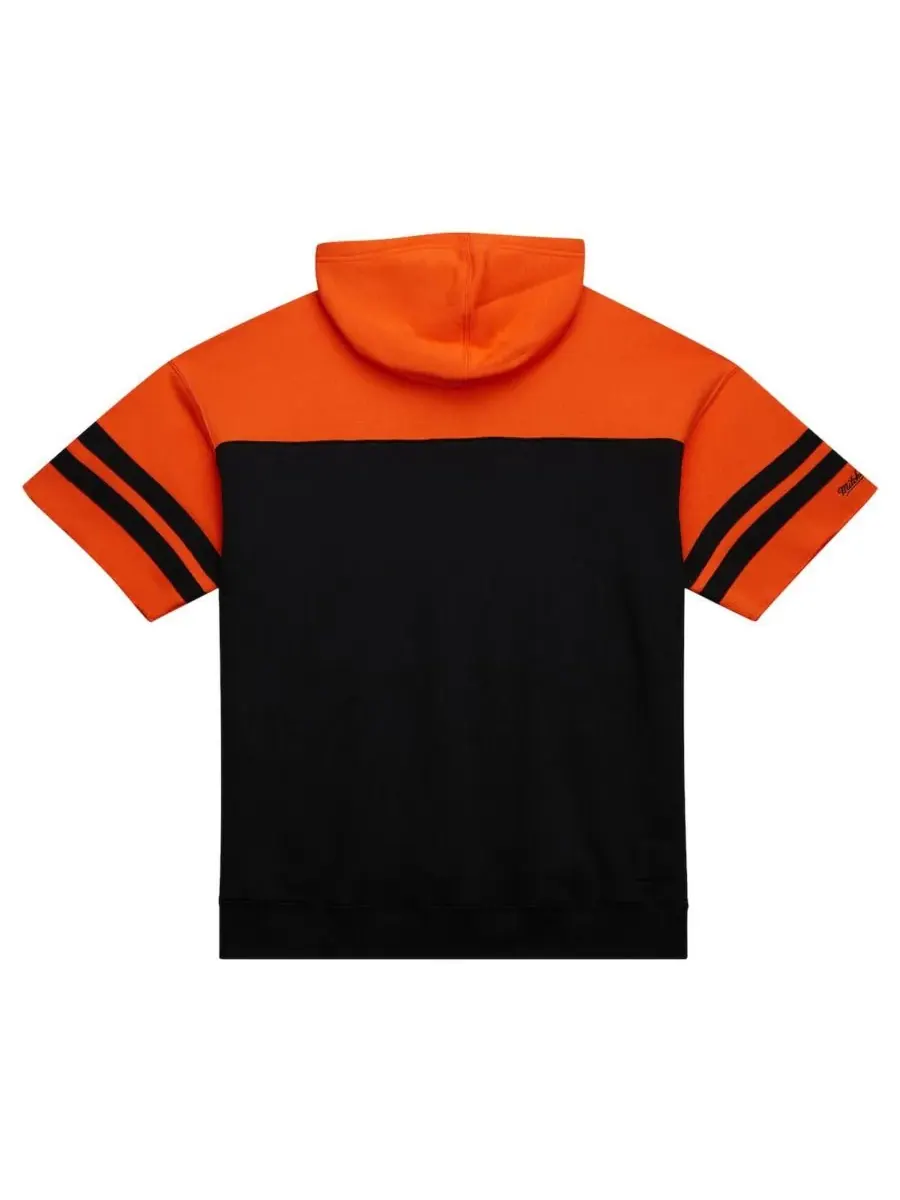 Mitchell & Ness Мужская черная толстовка с коротким рукавом и винтажным логотипом Cincinnati — изображение 3 из 4, черный