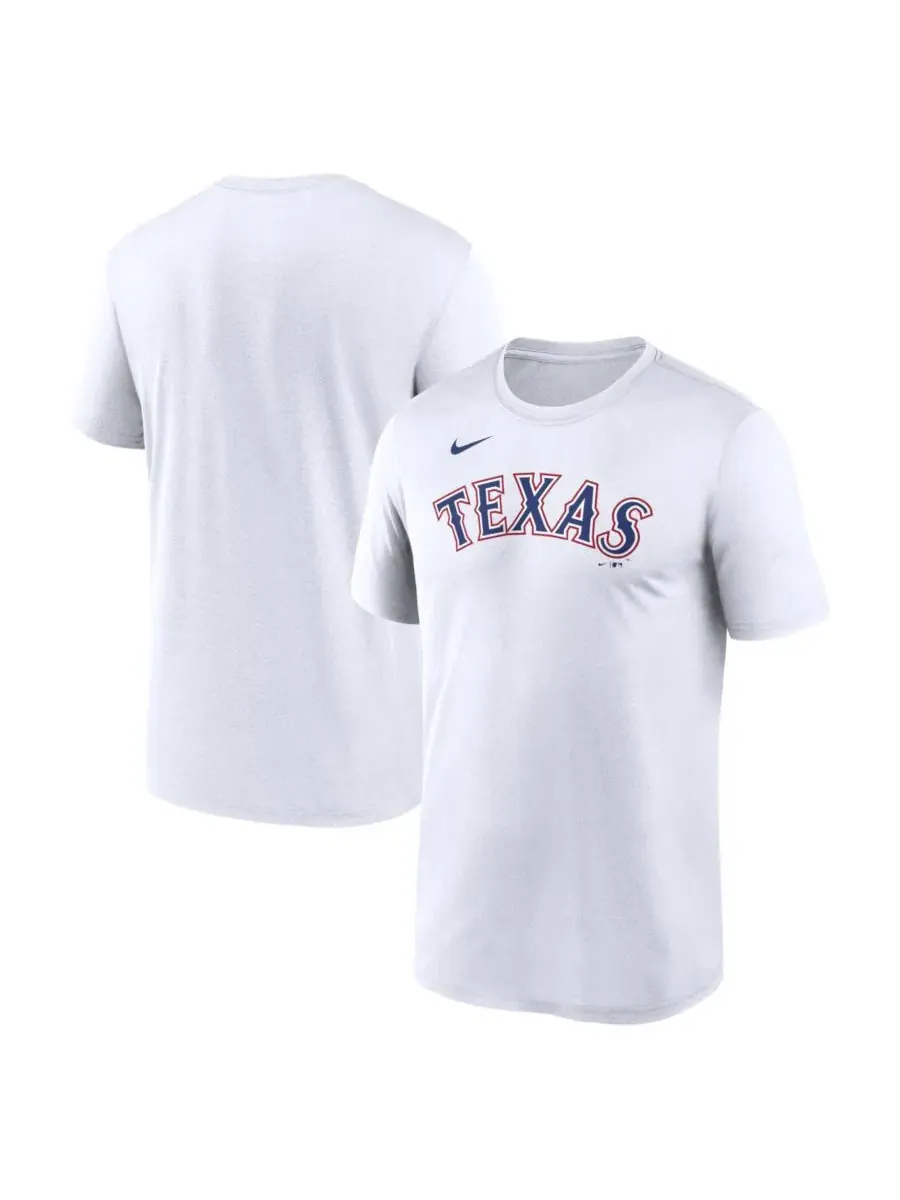 Мужская белая футболка Texas Rangers New Legend Wordmark Dri-FIT Nike — изображение 1 из 3, белый