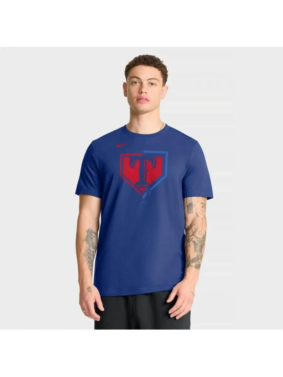 Мужская футболка Royal Texas Rangers Icon Nike — изображение 1 из 3, королевский