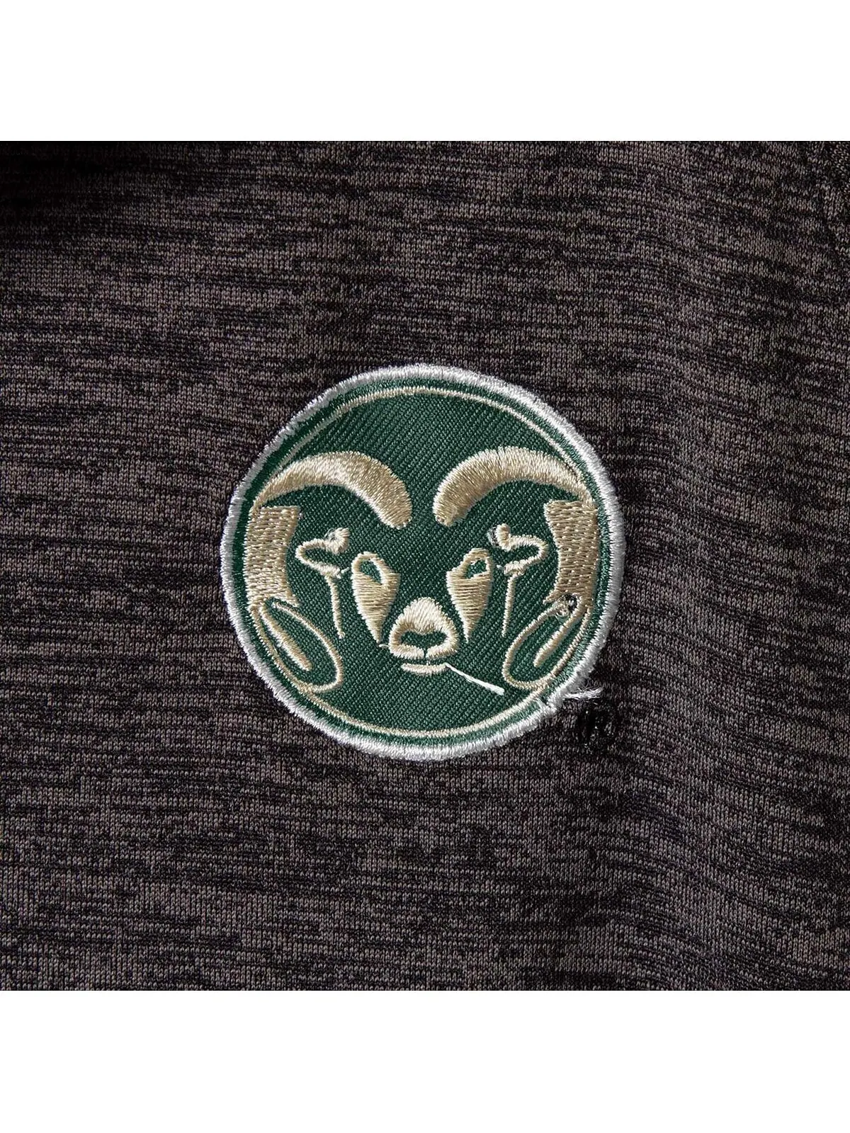 Мужская футболка-поло на пуху с логотипом colorado state rams из меланжевой ткани черного цвета — изображение 4 из 4, черный