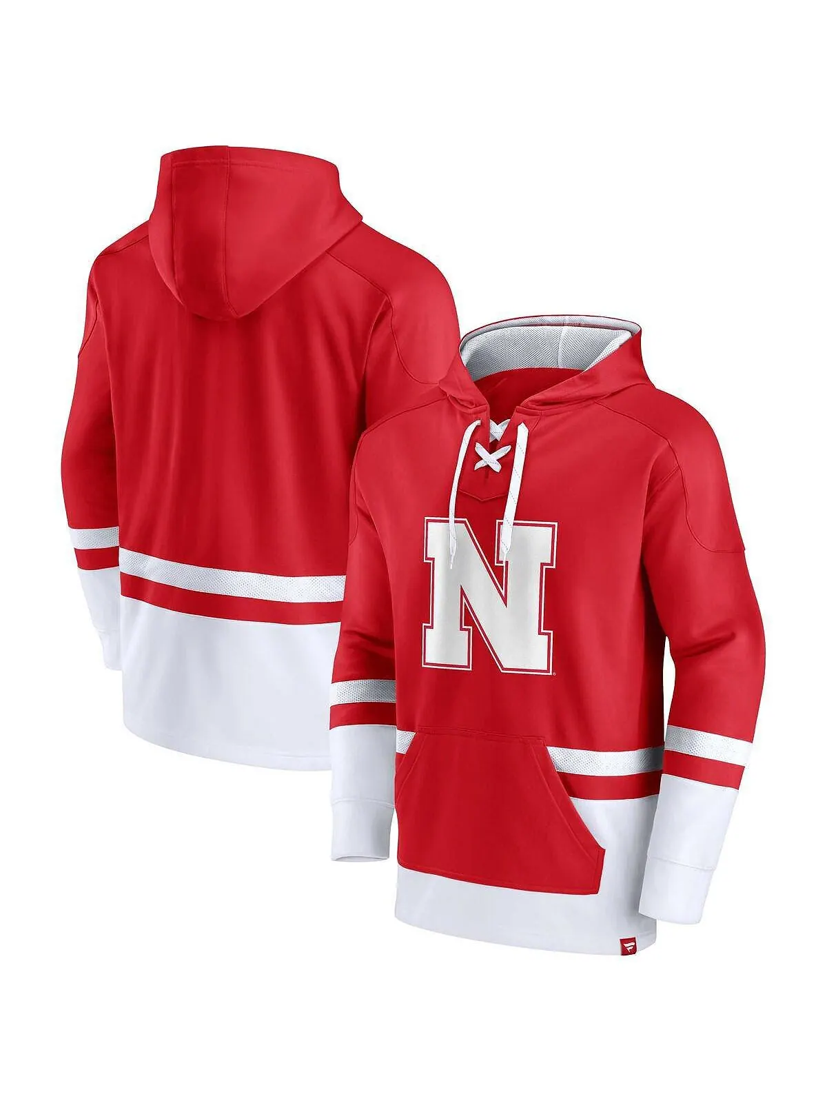 Мужская фирменная толстовка с капюшоном scarlet nebraska huskers first battle pullover Fanatics — изображение 1 из 3, алый