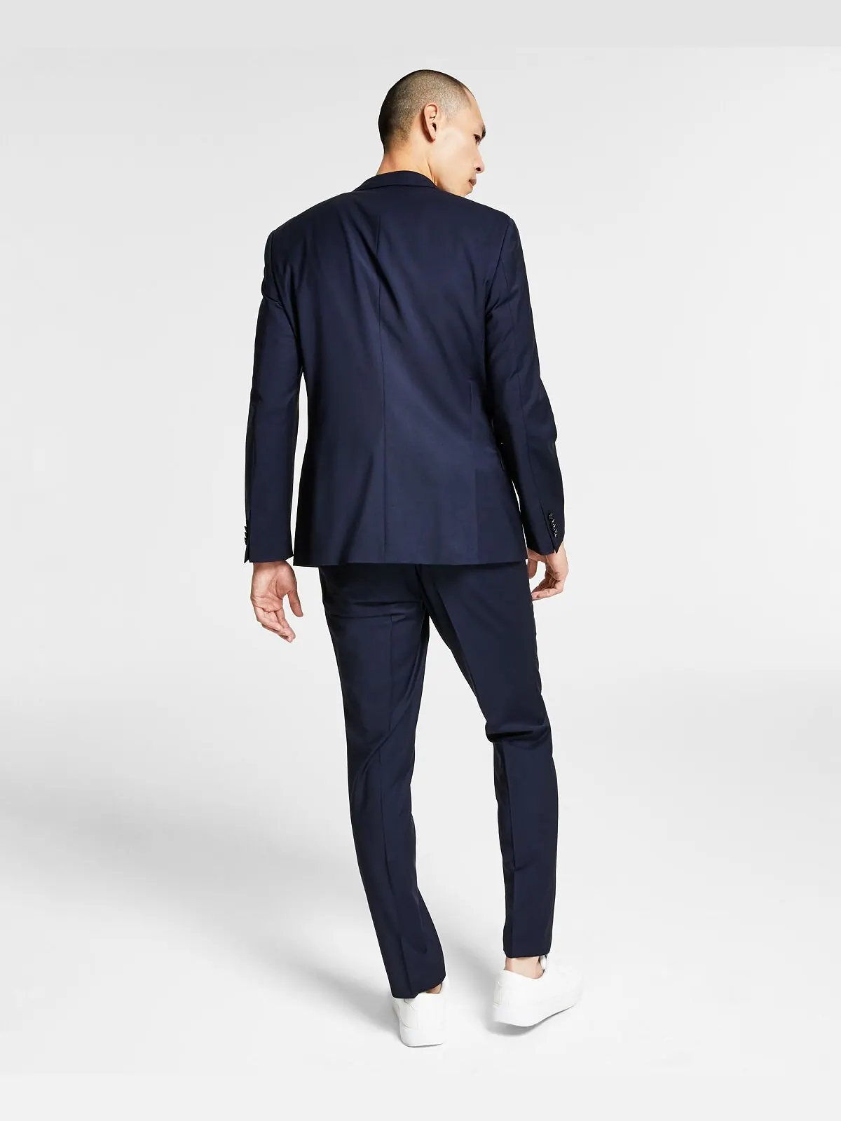 Мужской облегающий однотонный костюм Superflex Stretch, раздельный Hugo Boss — изображение 2 из 2, синий