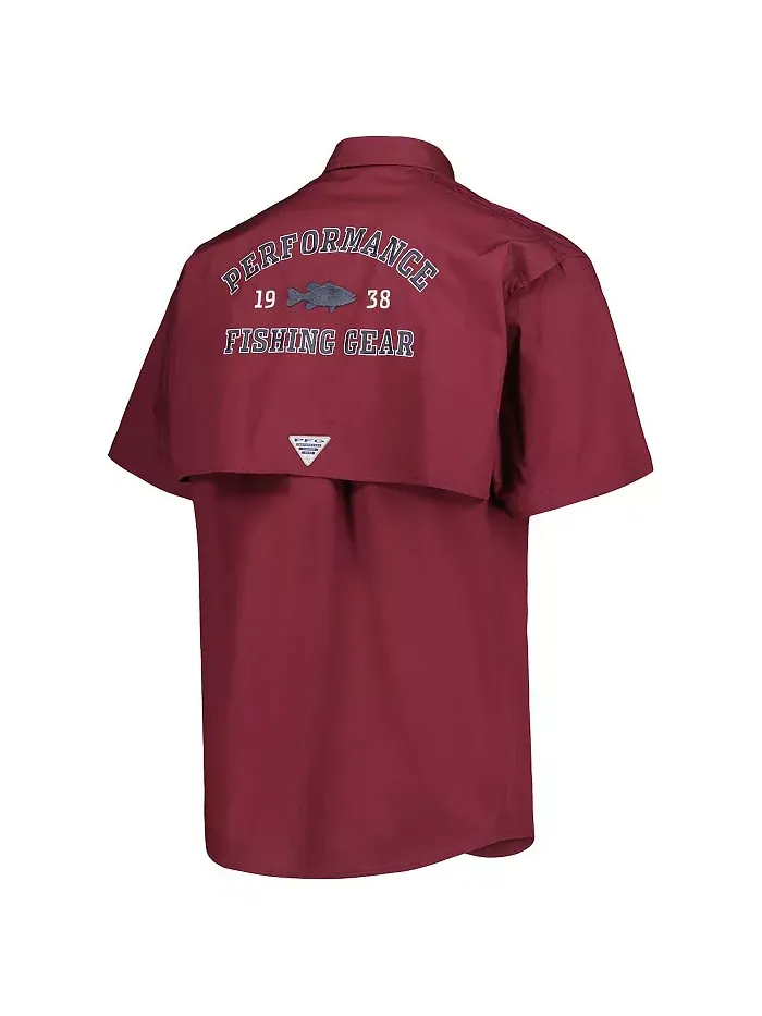 Мужская бордовая рубашка на пуговицах Texas A&M Aggies Bonehead Columbia — изображение 3 из 4