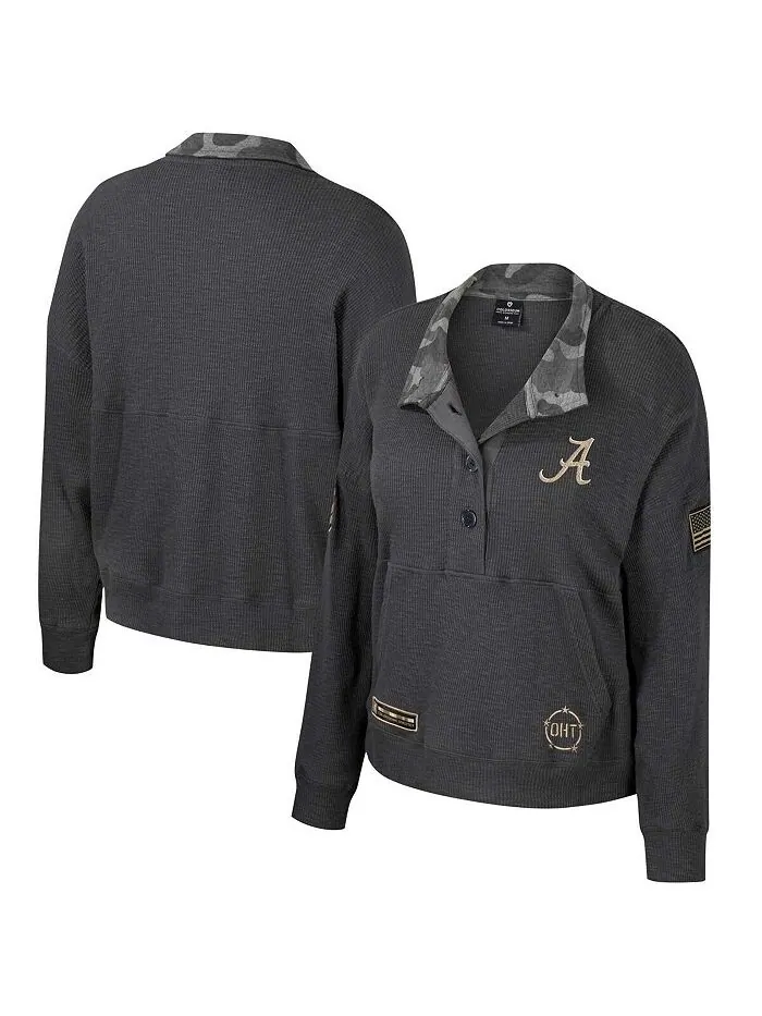 Женская термоугольная толстовка Henley цвета вереска Alabama Crimson Tide OHT в стиле милитари — изображение 1 из 3