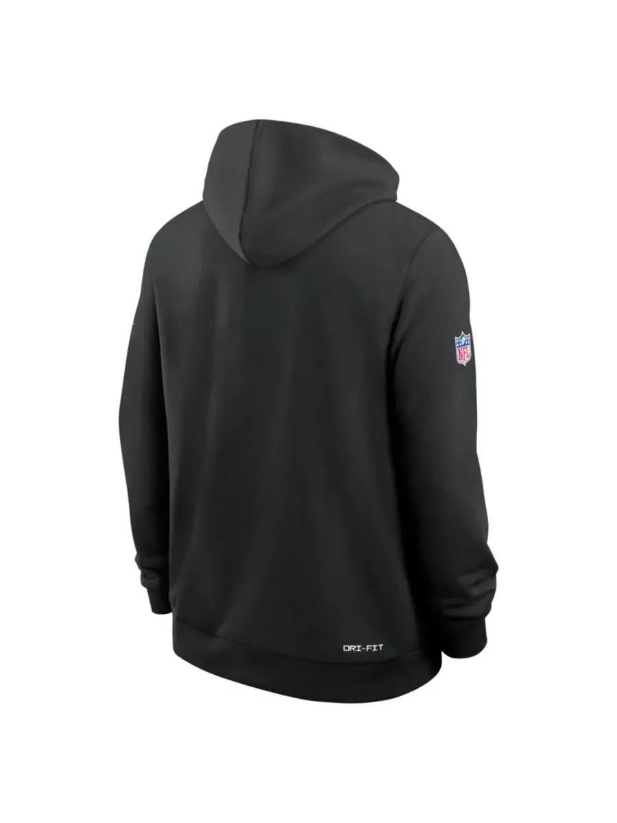 Худи с капюшоном Nike San Francisco 49ers Sideline Standard Issue Dri-FIT — изображение 3 из 3, черный