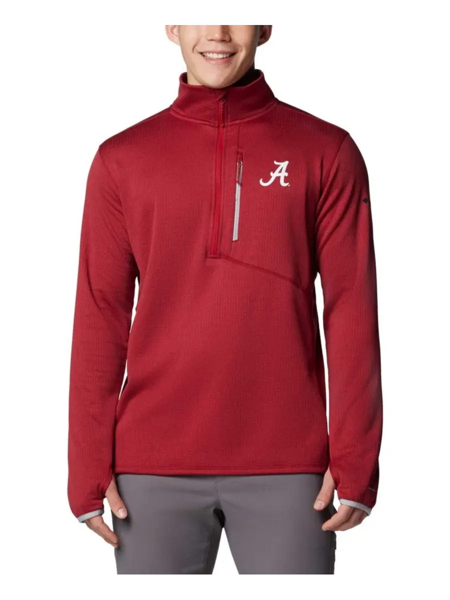 Куртка-полузамок Columbia Park View Grid Fleece Omni-Wick Half-zip Jacket — изображение 1 из 2, красный