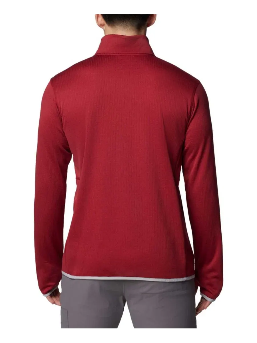 Куртка-полузамок Columbia Park View Grid Fleece Omni-Wick Half-zip Jacket — изображение 2 из 2, красный