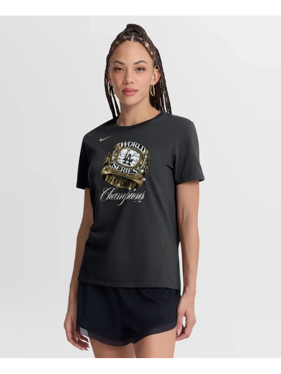 Футболка женская с графическим принтом 2026 Gold Collection Los Angeles Dodgers Nike — изображение 1 из 4, черный