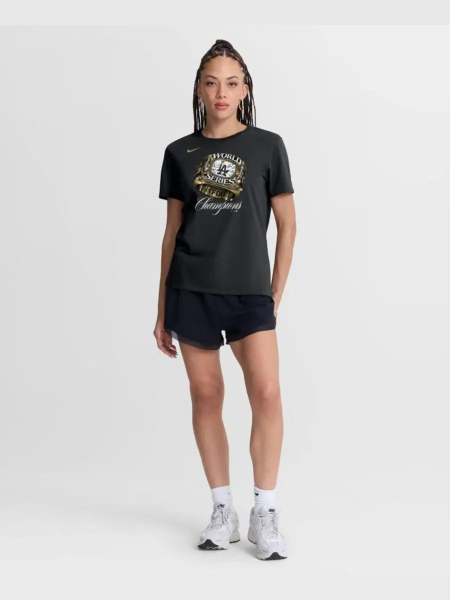 Футболка женская с графическим принтом 2026 Gold Collection Los Angeles Dodgers Nike — изображение 3 из 4, черный