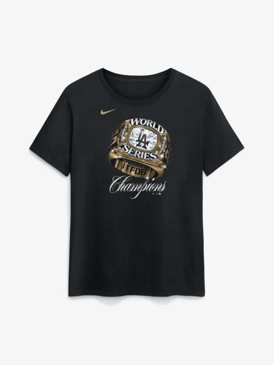 Футболка женская с графическим принтом 2026 Gold Collection Los Angeles Dodgers Nike — изображение 4 из 4, черный