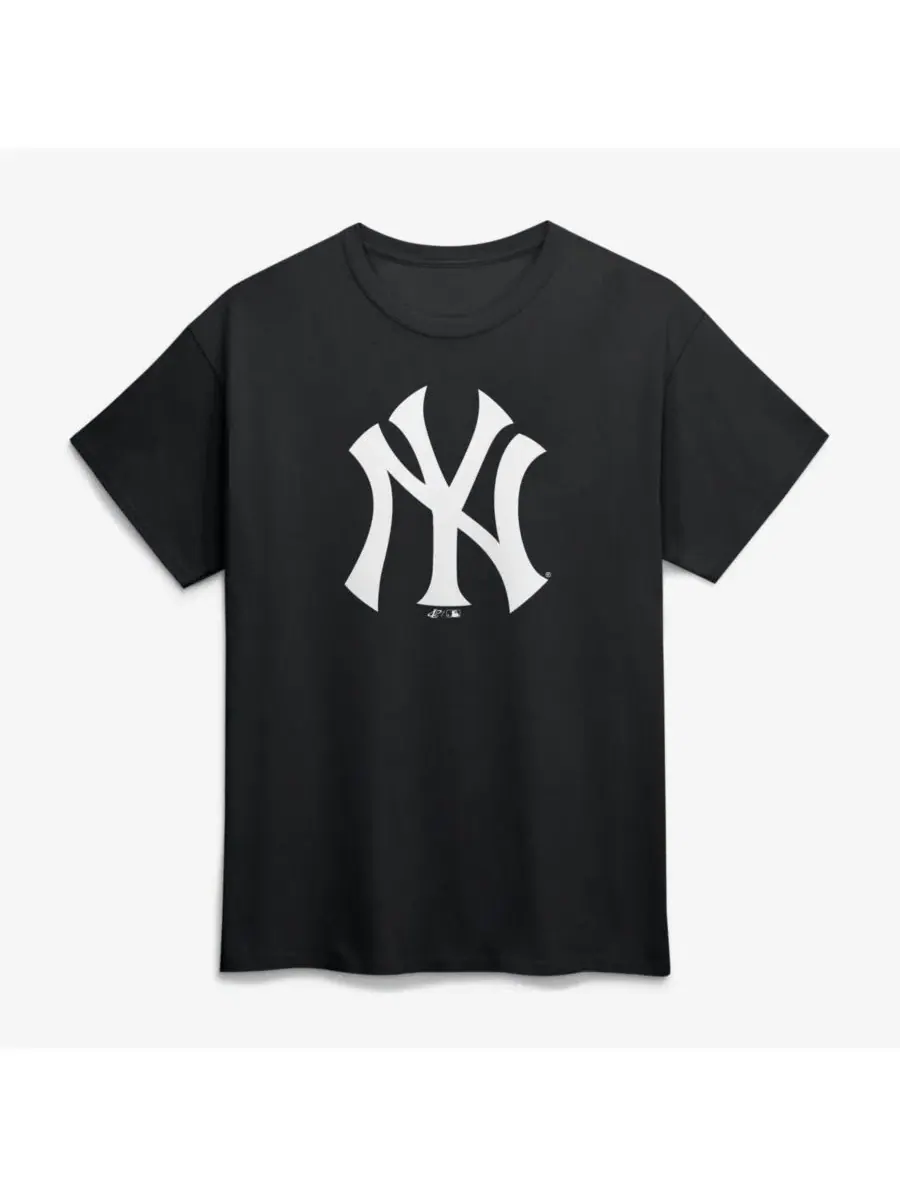 Футболка с принтом New York Yankees Logo Athletic — изображение 1 из 2, черный