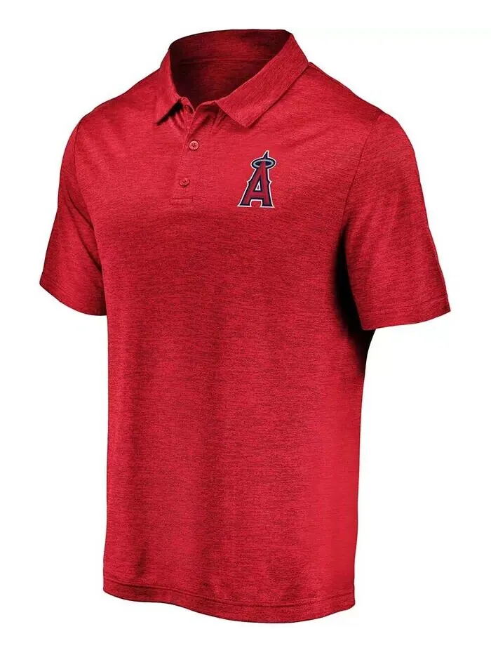 Мужская красная рубашка-поло с основным логотипом Los Angeles Angels Iconic Fanatics — изображение 2 из 3