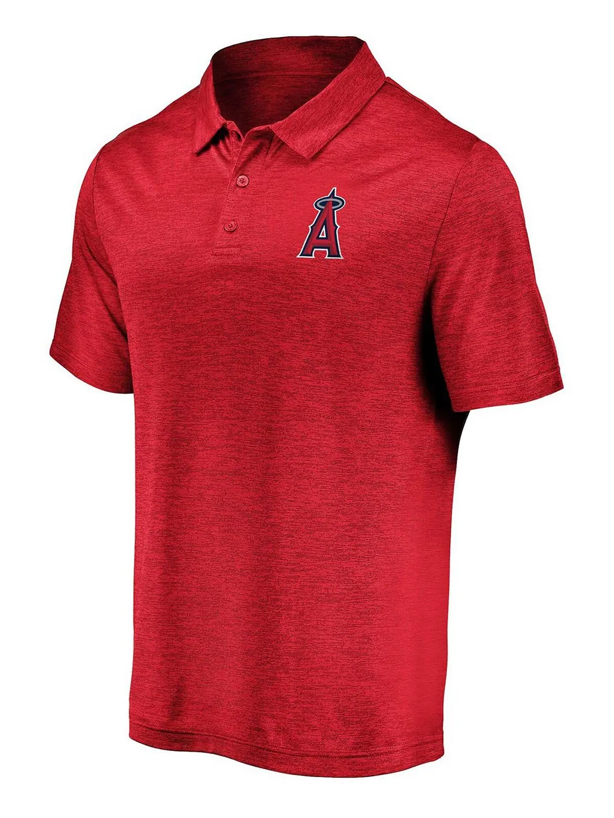 Мужская красная рубашка-поло los angeles angels iconic в полоску с основным логотипом Fanatics — изображение 2 из 3, красный