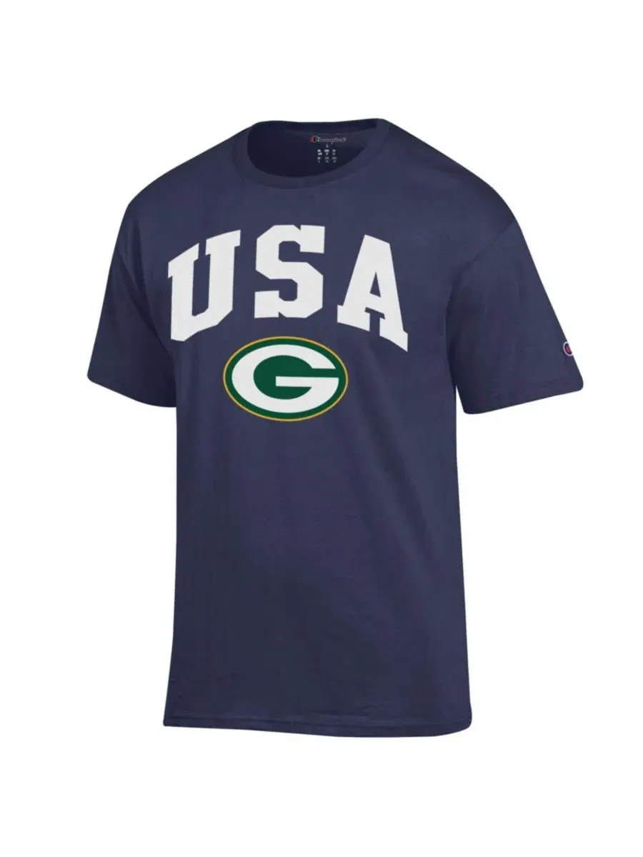 Футболка с принтом Green Bay Packers Americana Champion — изображение 2 из 3, темно-синий
