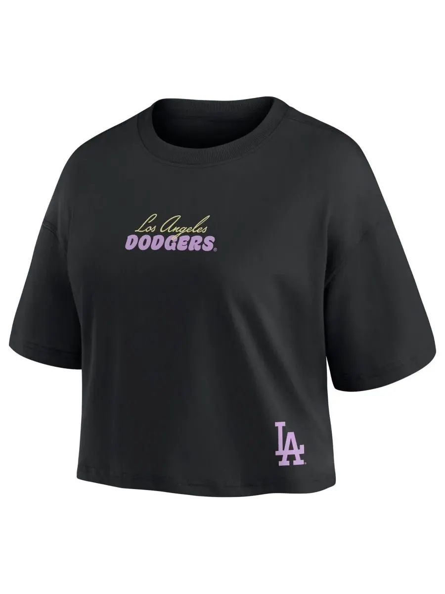 Женский кроп-топ с именем и номером игрока Los Angeles Dodgers, модель Enrique Hernandez Fanatics — изображение 2 из 3