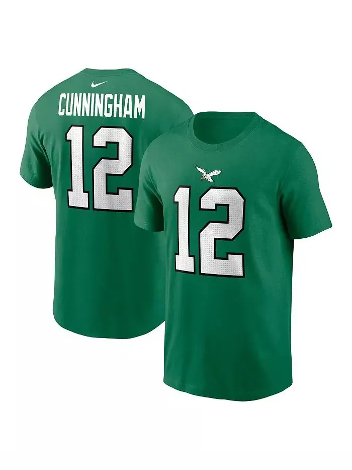Мужская футболка с именем игрока и номером Randall Cunningham Kelly Green Philadelphia Eagles Nike