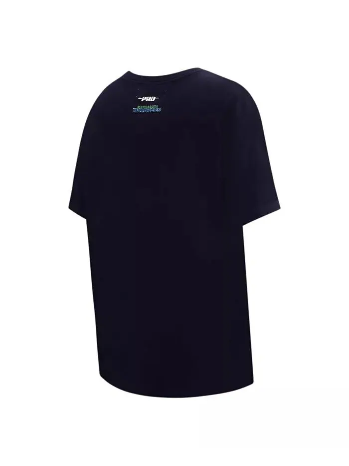 Женская футболка Navy Minnesota Timberwolves Script Boyfriend Pro Standard — изображение 2 из 4
