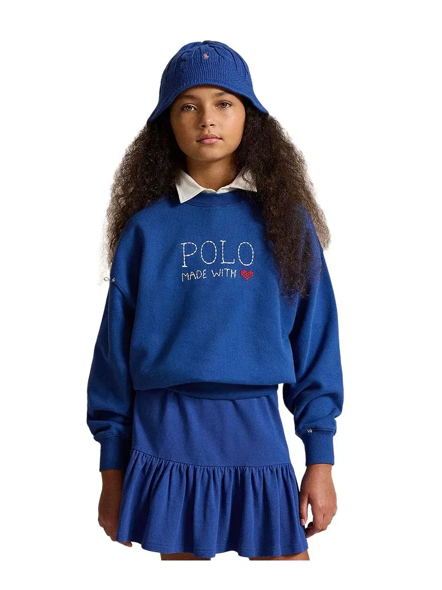 Свитшот с вышивкой Logo Fleece Polo Ralph Lauren, Dusty Azure