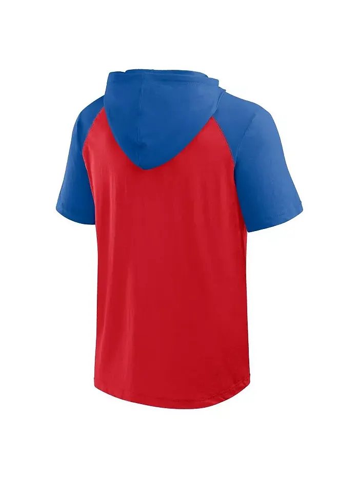 Мужская красная футболка с коротким рукавом Philadelphia Phillies Prime Raglan в стиле худи Fanatics — изображение 2 из 3