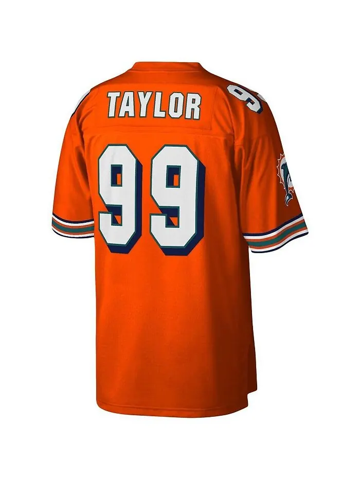 Мужская футболка Джейсона Тейлора Orange Miami Dolphins Big and Tall 2004, реплика вышедшего на — изображение 2 из 3