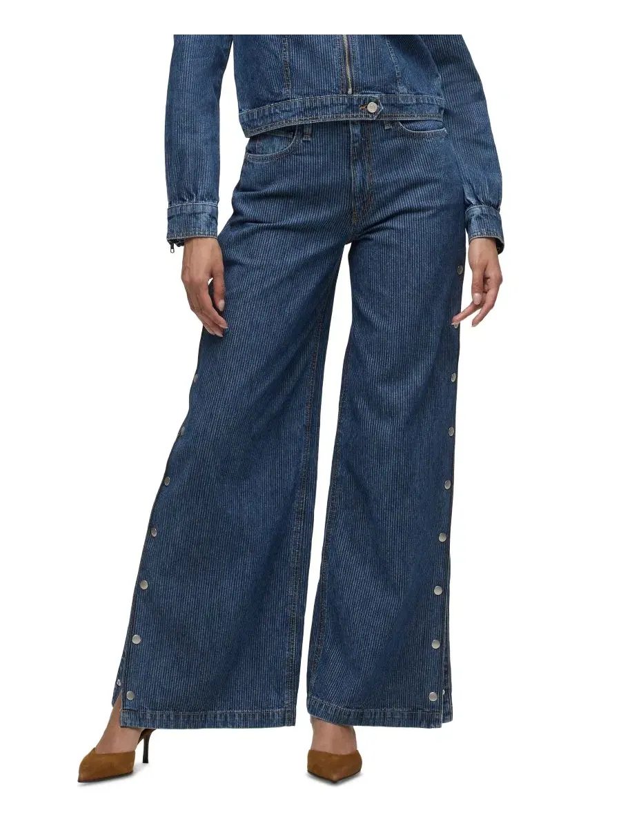 Джинсы с высокой посадкой и широкими штанинами James Hudson Jeans, Bedford Co — без цвета