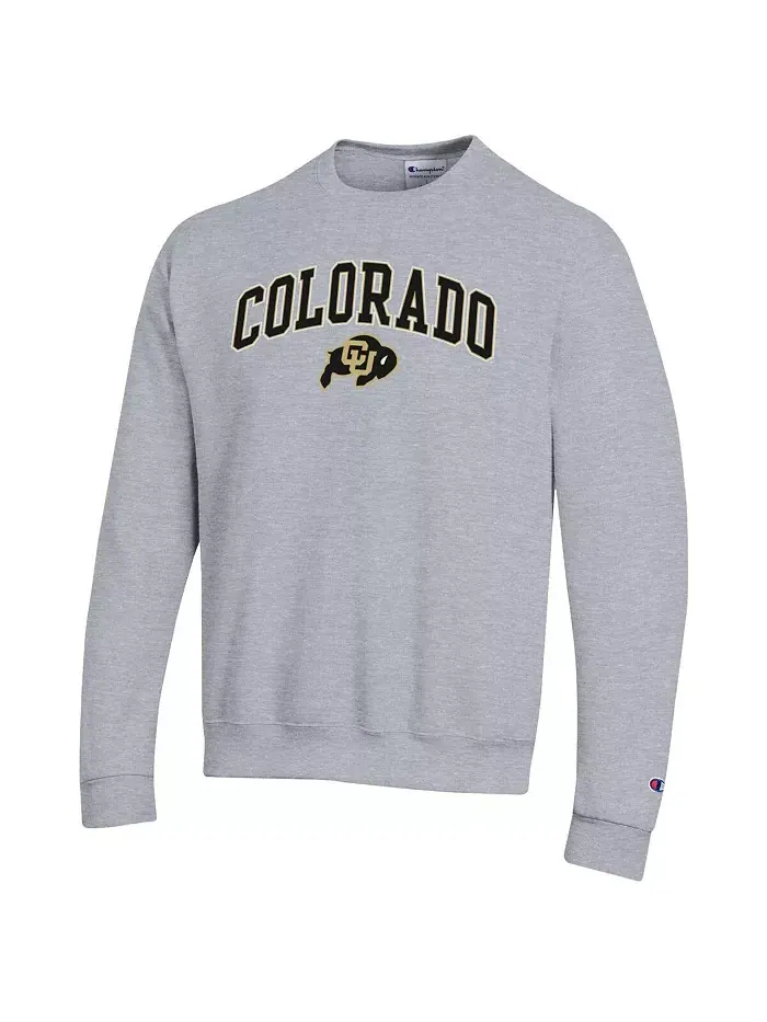 Мужская толстовка с капюшоном Heather Gray Colorado Buffaloes с арочным логотипом Champion — изображение 2 из 3
