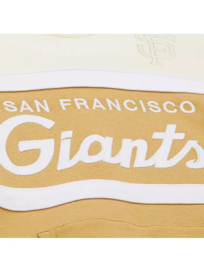 Мужская худи с капюшоном San Francisco Head Coach в цвете «тан/крем» Mitchell & Ness — изображение 3 из 4