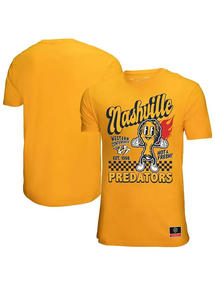 Мужская футболка Gold Nashville Predators Local Food Mitchell & Ness — изображение 1 из 3