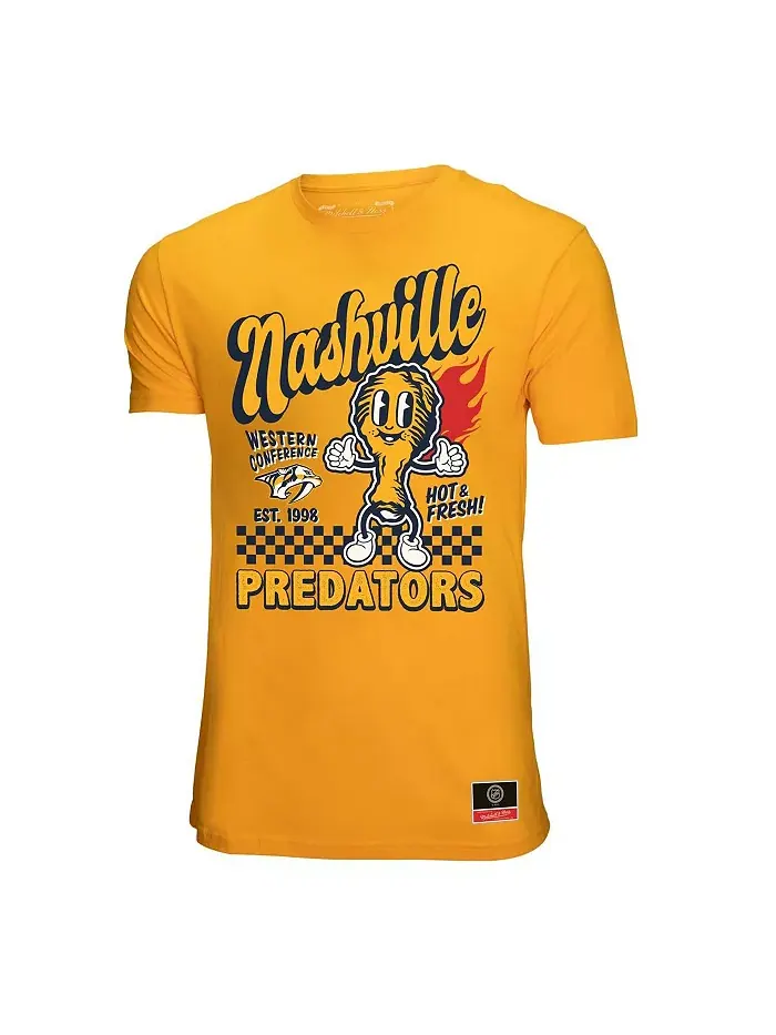 Мужская футболка Gold Nashville Predators Local Food Mitchell & Ness — изображение 3 из 3