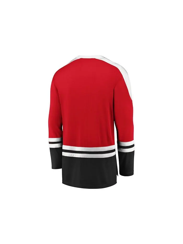 Мужская рубашка с круглым вырезом Chicago Blackhawks Slapshot Majestic — изображение 2 из 2, красный/черный