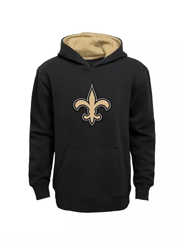 Толстовка с капюшоном New Orleans Saints Prime черного цвета для дошкольников Outerstuff — изображение 1 из 1