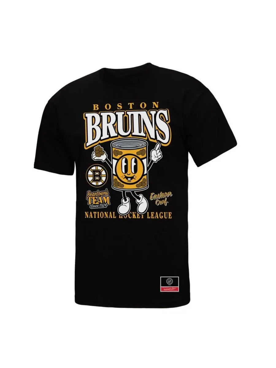 Mitchell & Ness Мужская черная футболка Boston Bruins с изображением местной еды — изображение 3 из 3, черный