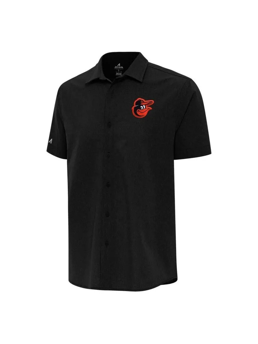 Antigua Мужская черная рубашка Baltimore Orioles Activate на пуговицах — изображение 1 из 1, черный