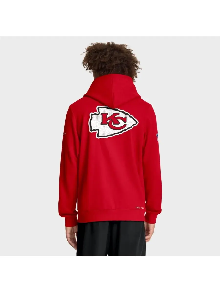 Nike Мужская красная толстовка на молнии с символикой Kansas City Chiefs Sideline Utility Player — изображение 2 из 5