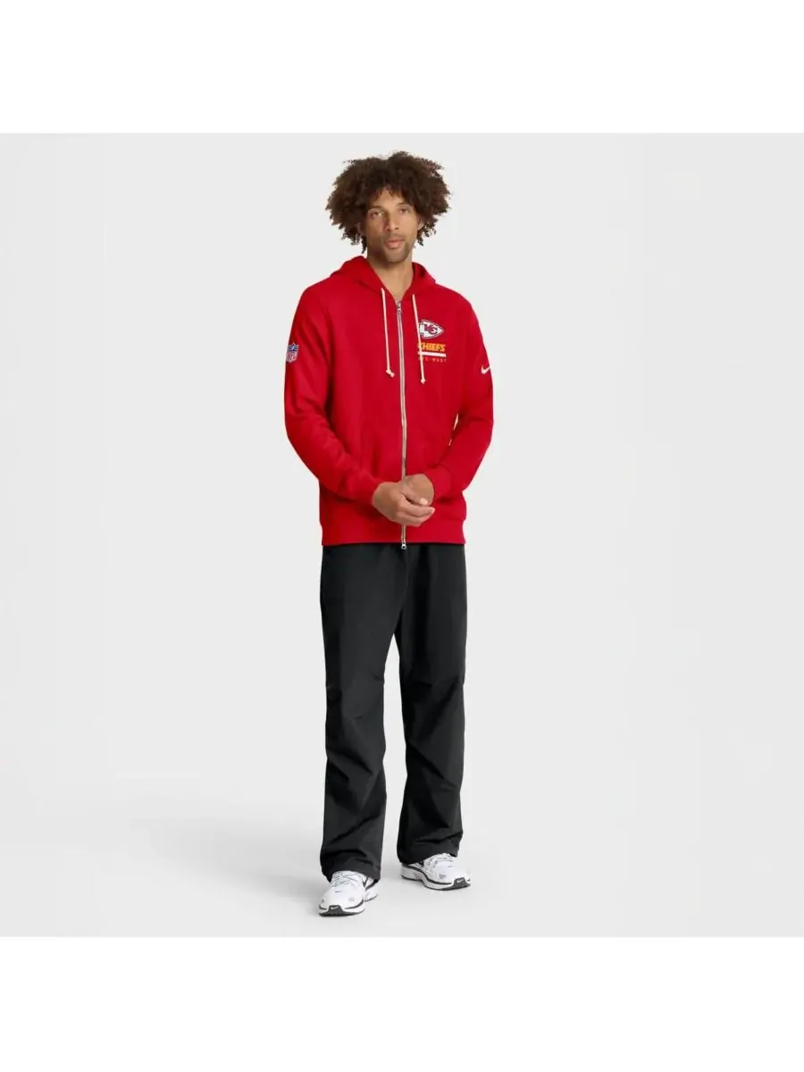 Nike Мужская красная толстовка на молнии с символикой Kansas City Chiefs Sideline Utility Player — изображение 3 из 5