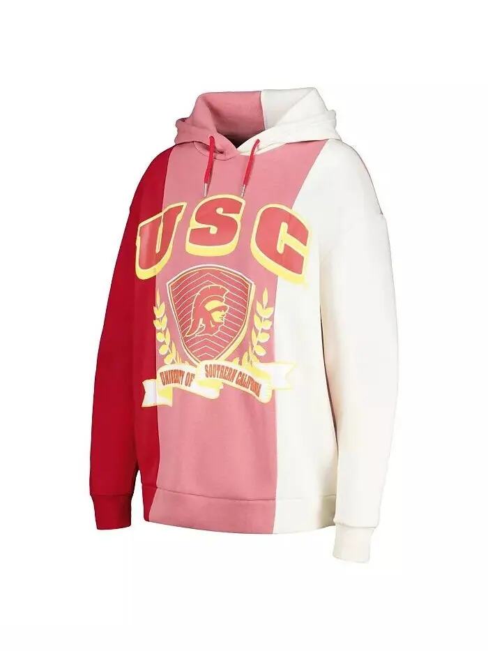 Женский пуловер с капюшоном и цветными блоками Cardinal USC Trojans Hall of Fame Gameday Couture — изображение 3 из 3