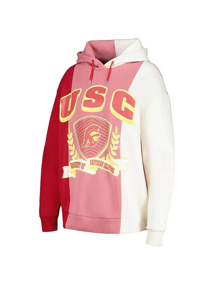 Женский пуловер с капюшоном и цветными блоками Cardinal USC Trojans Hall of Fame Gameday Couture — изображение 3 из 3