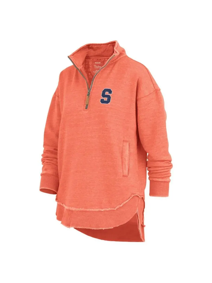 Pressbox Женская оранжевая толстовка-пончо Syracuse Orange Northfork Sojourn с застежкой-молнией на — изображение 3 из 3
