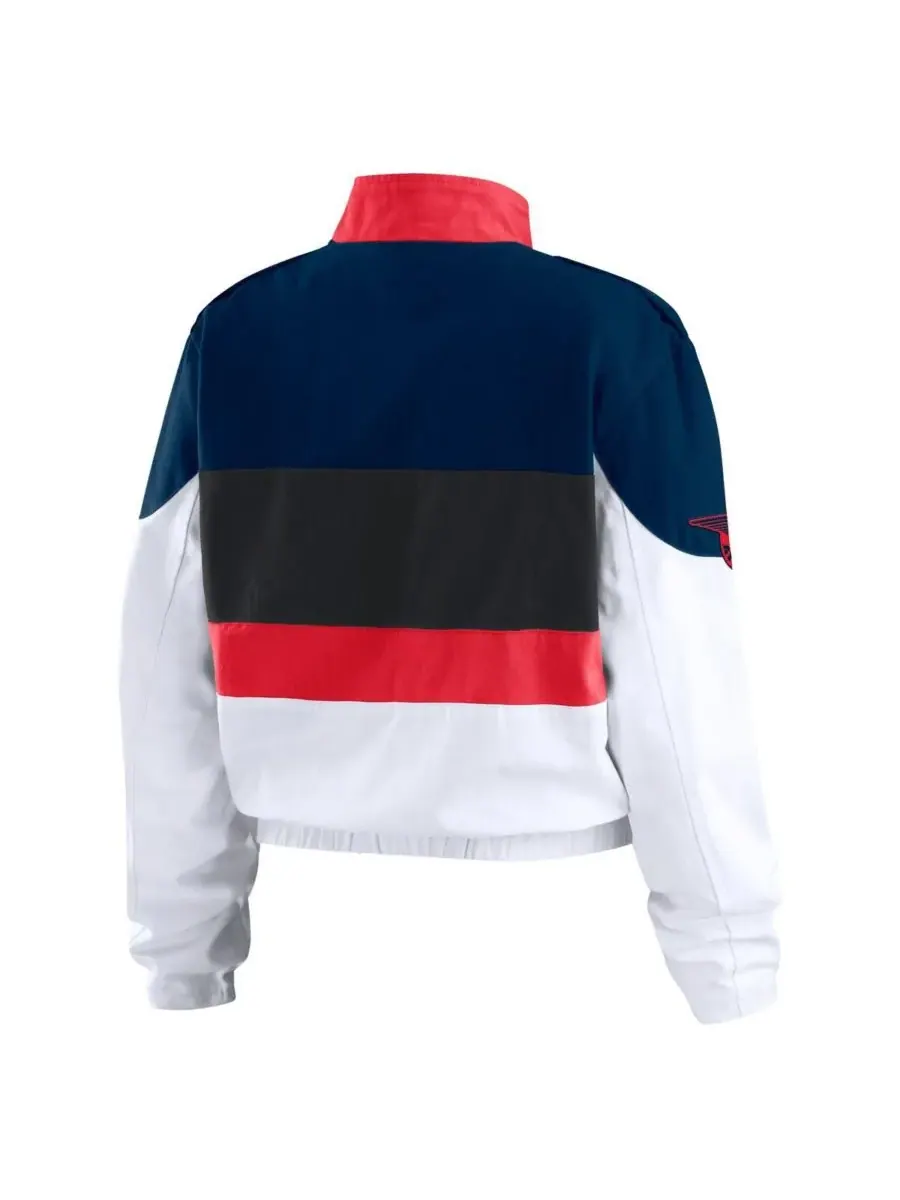 WEAR by Erin Andrews Женская куртка на молнии сине-белого цвета с символикой команды Atlanta Braves — изображение 3 из 3