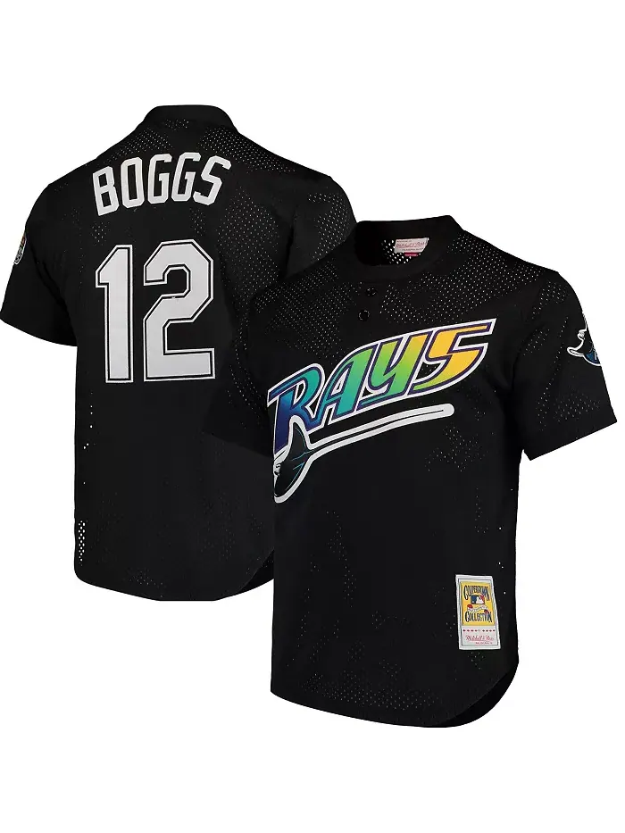 Мужская тренировочная бейсбольная майка Tampa Bay Rays Cooperstown Collection 1991 - Wade Boggs — изображение 1 из 3