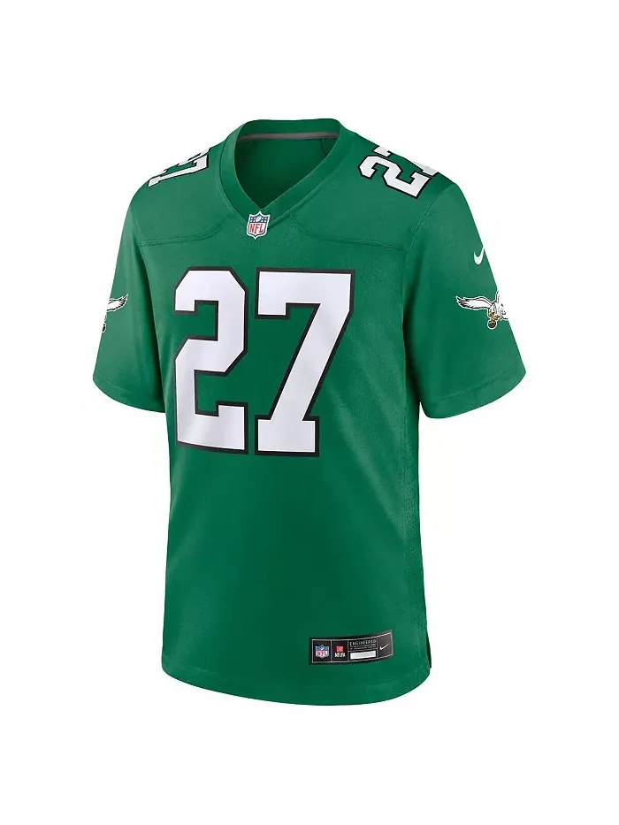 Мужская игровая альтернативная футболка Philadelphia Eagles Quinyon Mitchell цвета Kelly Green Nike — изображение 2 из 3