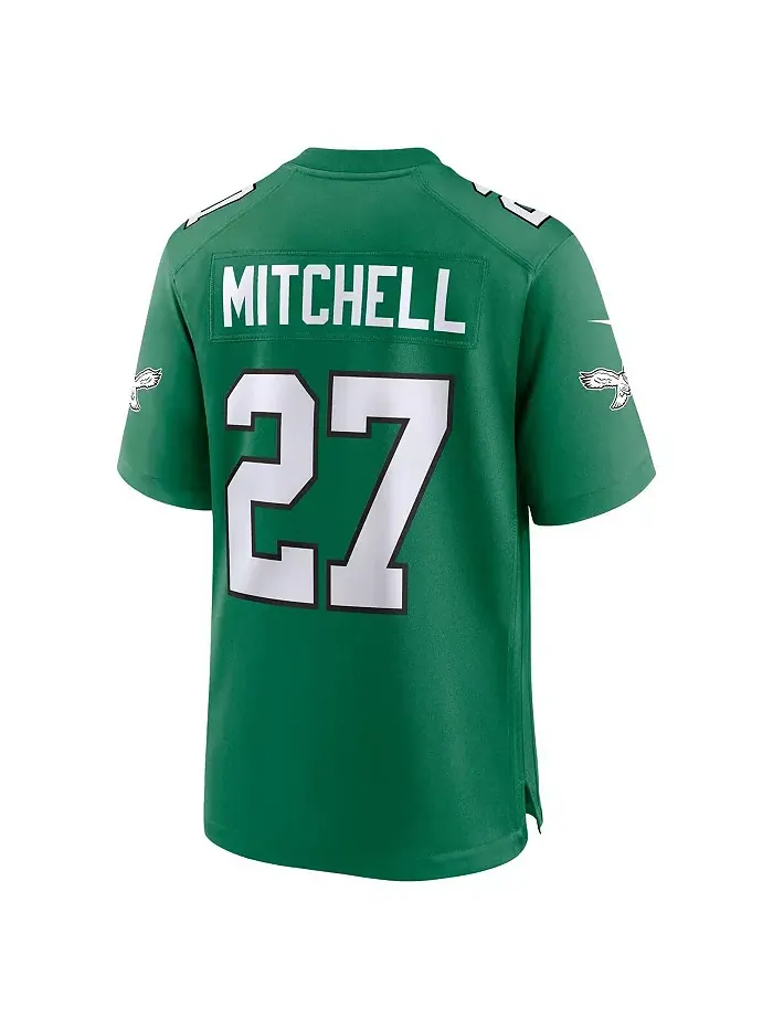 Мужская игровая альтернативная футболка Philadelphia Eagles Quinyon Mitchell цвета Kelly Green Nike — изображение 3 из 3