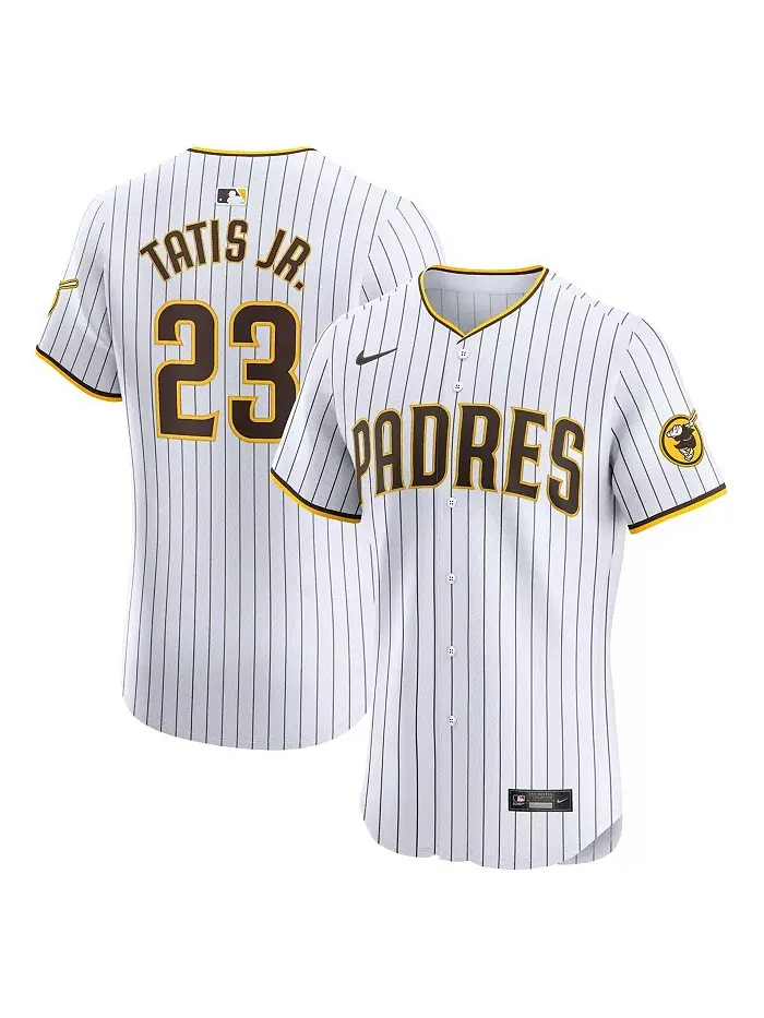 Мужская домашняя элитная футболка San Diego Padres белого цвета Fernando Tatis Jr Nike — изображение 1 из 3