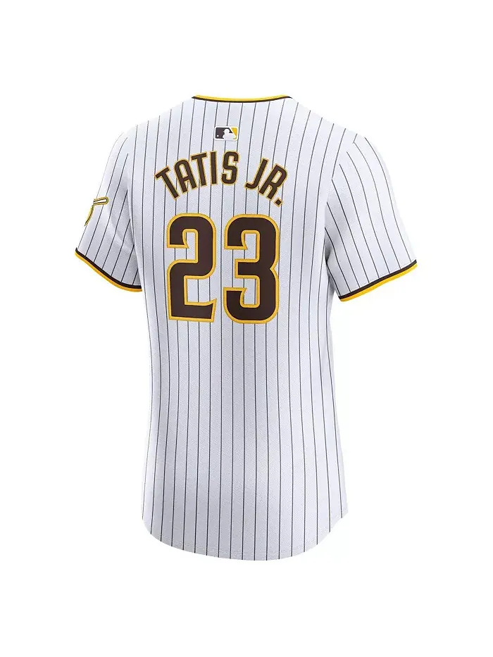 Мужская домашняя элитная футболка San Diego Padres белого цвета Fernando Tatis Jr Nike — изображение 2 из 3