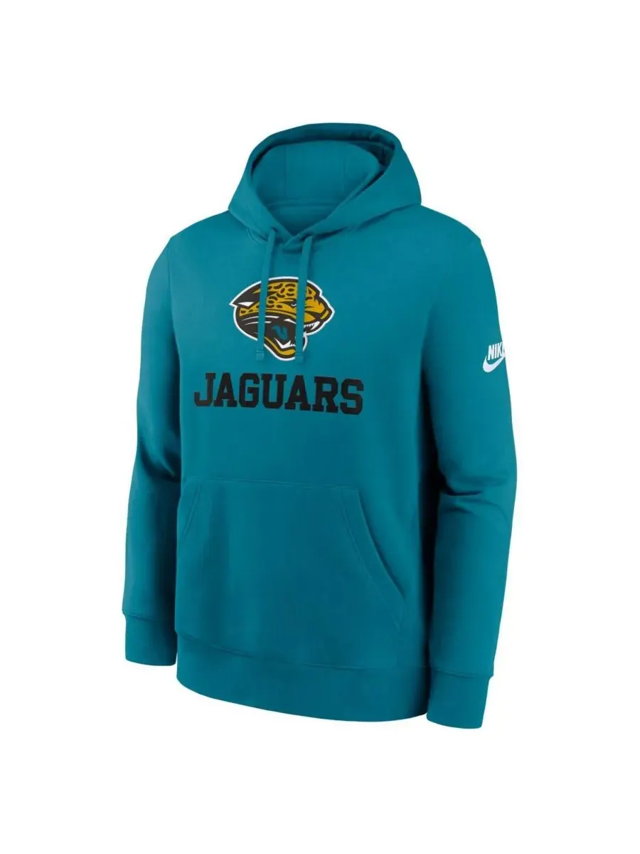 Nike Мужская бирюзовая толстовка с капюшоном Jacksonville Jaguars Best Season Rewind Club — изображение 2 из 3, бирюзовый