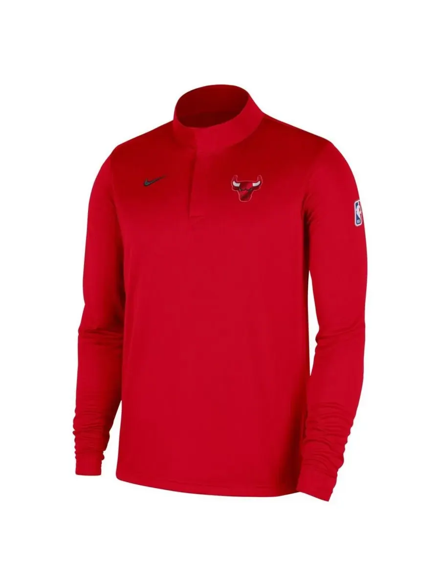 Nike Мужская красная футболка Chicago Bulls 2025/26 Authentic Coaches Quarter-Zip Dri-Fit — изображение 2 из 4, красный