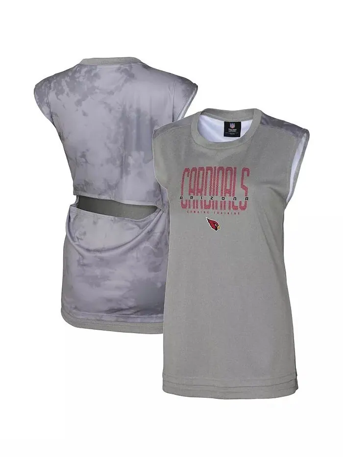 Женская серая майка Arizona Cardinals No Sweat Outerstuff — изображение 1 из 3